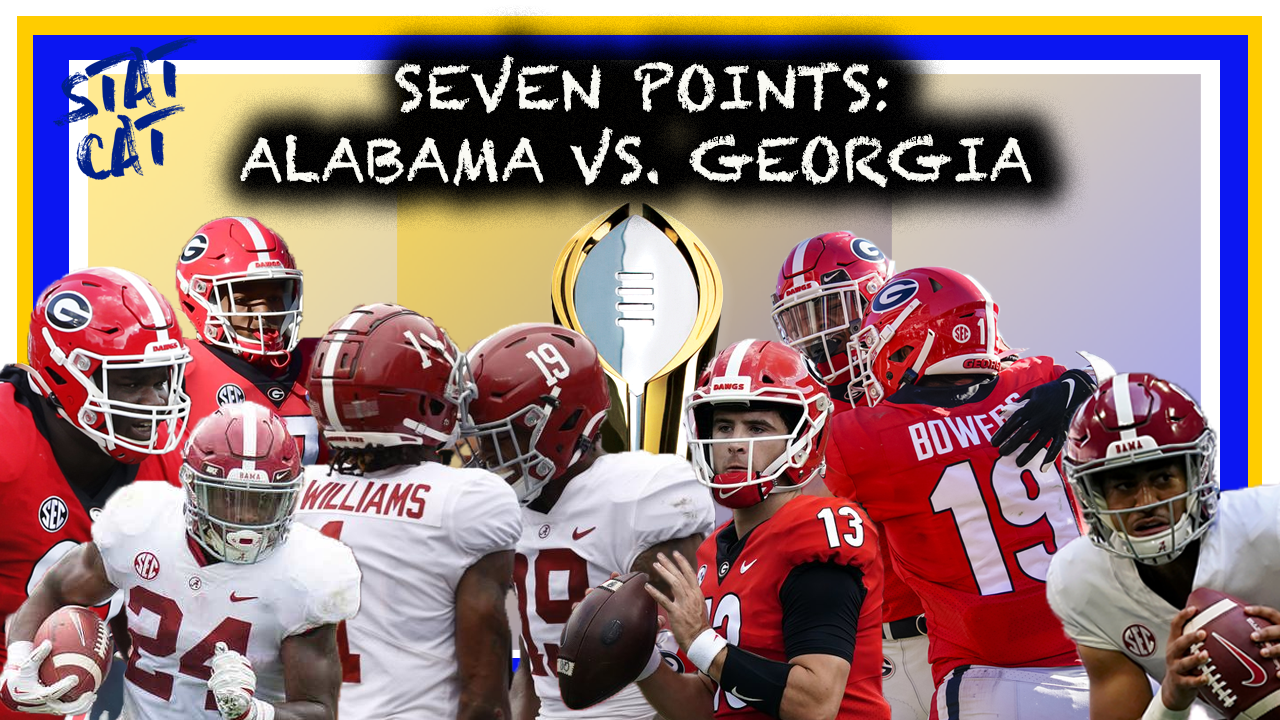 Seven points: Alabama vs. Georgia