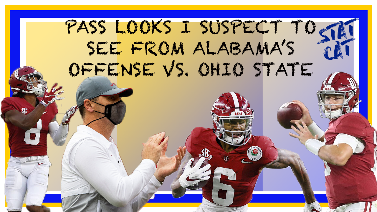 Pass Looks I suspect to see from Alabama’s Passing Game